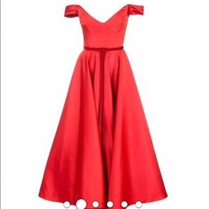 Marchesa Notte off the shoulder party dress!